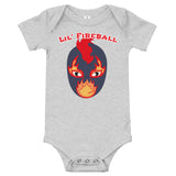 The Rock n Roll Wrestling Kids "Lil' Fireball" Baby Body heathered grey
