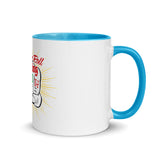 The Rock n Roll Wrestling Bash "Fist" Mug with Color Inside Blue