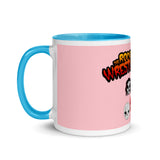 The Rock n Roll Wrestling Kids "The Gang's All Here" Mug with Color Inside light pink blue