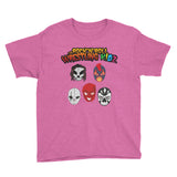 The Rock n Roll Wrestling Kids "The Gang's All Here" Youth Short Sleeve T-Shirt heather pink