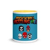 The Rock n Roll Wrestling Kids "The Gang's All Here" Mug with Color Inside blue yellow