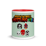 The Rock n Roll Wrestling Kids "The Gang's All Here" Mug with Color Inside mint red