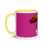 The Rock n Roll Wrestling Kids "The Gang's All Here" Mug with Color Inside violet yellow