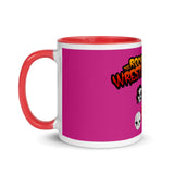 The Rock n Roll Wrestling Kids "The Gang's All Here" Mug with Color Inside violet red