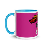 The Rock n Roll Wrestling Kids "The Gang's All Here" Mug with Color Inside violet blue