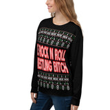 The Rock n Roll Wrestling Bash "Shove Your Tree..." Women Ugly Christmas Sweater