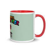 The Rock n Roll Wrestling Kids "The Gang's All Here" Mug with Color Inside mint red