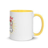 The Rock n Roll Wrestling Bash "Fist" Mug with Color Inside Yellow