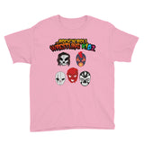 The Rock n Roll Wrestling Kids "The Gang's All Here" Youth Short Sleeve T-Shirt light pink