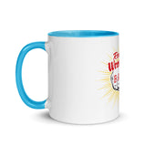 The Rock n Roll Wrestling Bash "Fist" Mug with Color Inside Blue