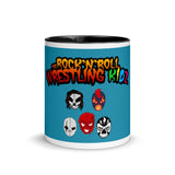 The Rock n Roll Wrestling Kids "The Gang's All Here" Mug with Color Inside blue black