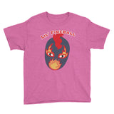 The Rock n Roll Wrestling Kids "Lil' Fireball" Youth Short Sleeve T-Shirt heather pink