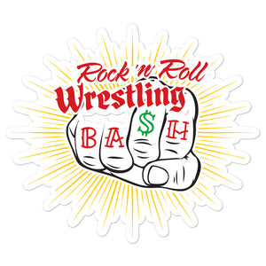 The Rock n Roll Wrestling Bash "Fist" Sticker
