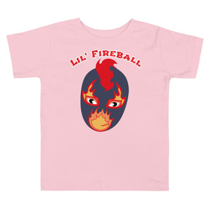 The Rock n Roll Wrestling Kids "Lil' Fireball" Toddler Short Sleeve Tee white