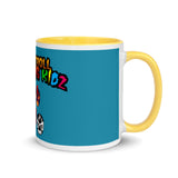 The Rock n Roll Wrestling Kids "The Gang's All Here" Mug with Color Inside blue yellow