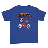 The Rock n Roll Wrestling Kids "The Gang's All Here" Youth Short Sleeve T-Shirt blue