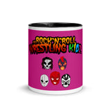 The Rock n Roll Wrestling Kids "The Gang's All Here" Mug with Color Inside violet  black