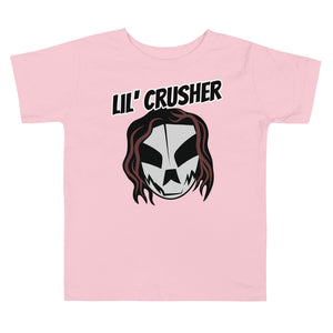 The Rock n Roll Wrestling Kids "Lil' Crusher" Toddler Short Sleeve Tee pink