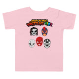The Rock n Roll Wrestling Kids "The Gang's All Here" Toddler Short Sleeve Tee light pink