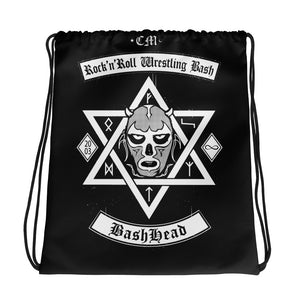 The Rock n Roll Wrestling Bash "BashHead" Drawstring Bag