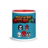 The Rock n Roll Wrestling Kids "The Gang's All Here" Mug with Color Inside blue red