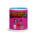 The Rock n Roll Wrestling Kids "The Gang's All Here" Mug with Color Inside violet blue