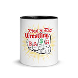 The Rock n Roll Wrestling Bash "Fist" Mug with Color Inside Black