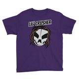 The Rock n Roll Wrestling Kids "Lil' Crusher" Youth Short Sleeve T-Shirt purple